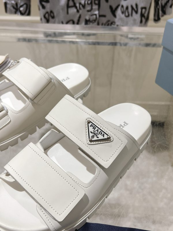 Prada Spring/Summer 2024 New Sandals Double-breasted/Velcro slippers for couples B - Image 7