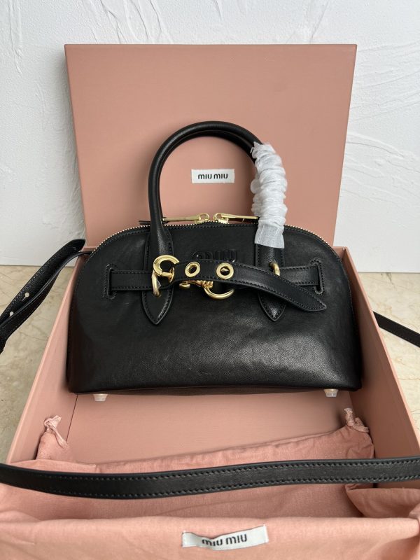 Miumiu new popular bowling bag black 5BB169