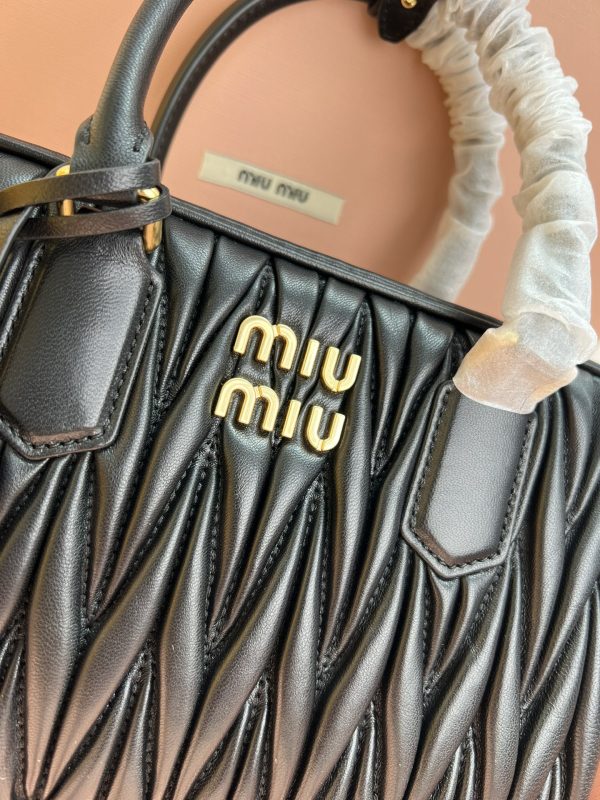 MiuMiu new too pretty bowling handbag black 5BB124 - Image 4