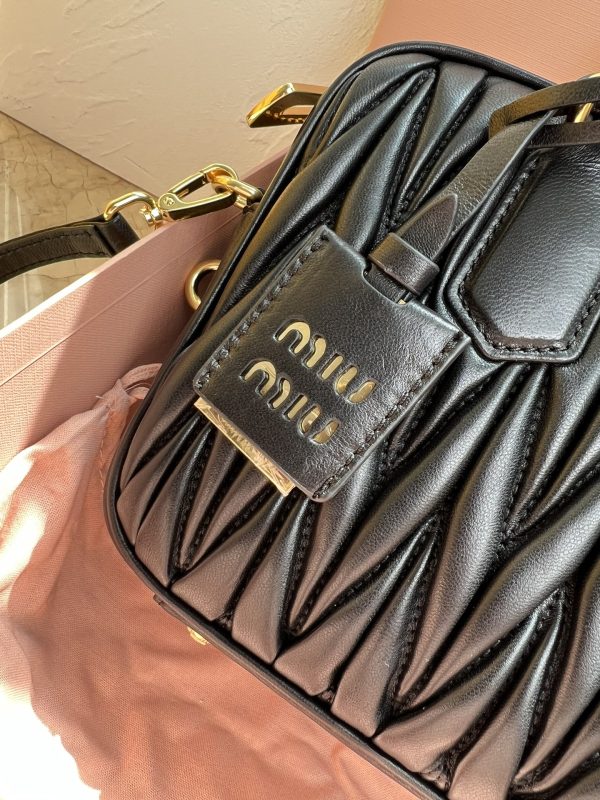 MiuMiu new too pretty bowling handbag black 5BB124 - Image 5