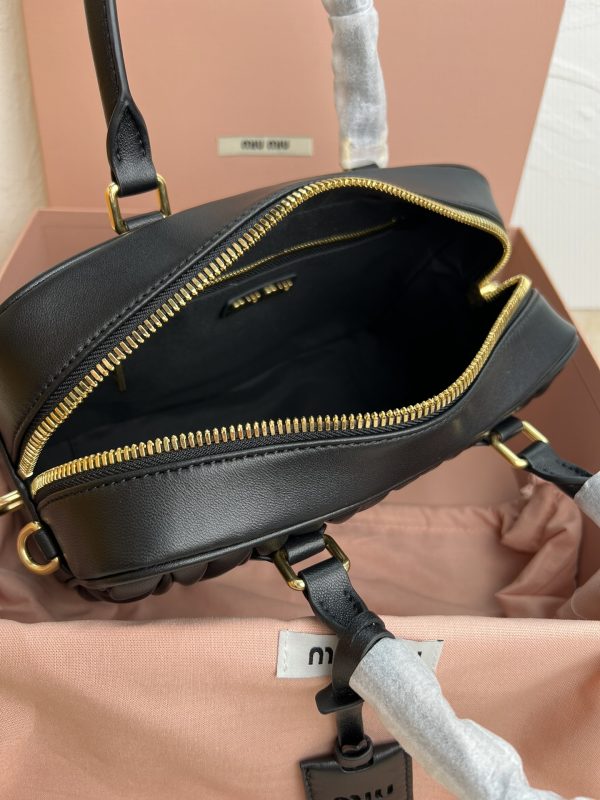 MiuMiu new too pretty bowling handbag black 5BB124 - Image 7
