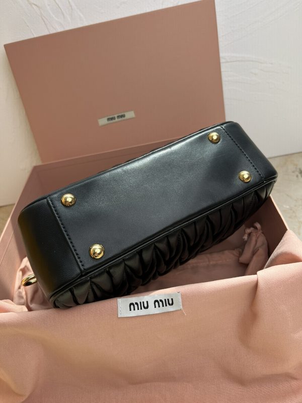 MiuMiu new too pretty bowling handbag black 5BB124 - Image 9