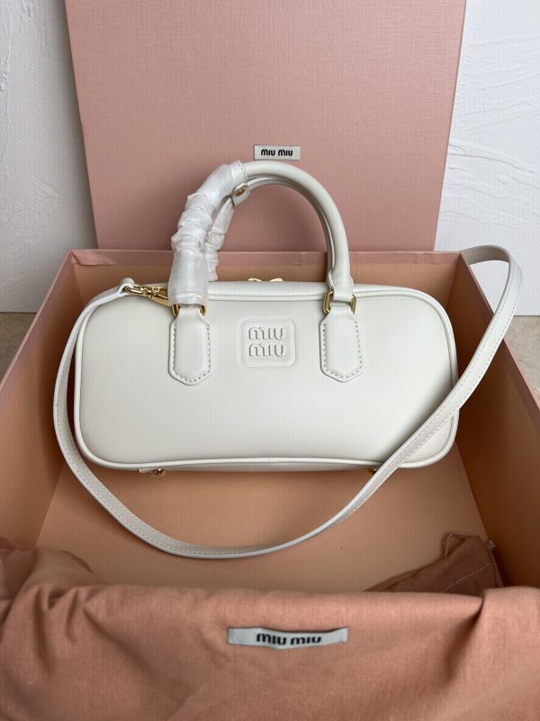 Miumiu new bowling bag white 5BB148