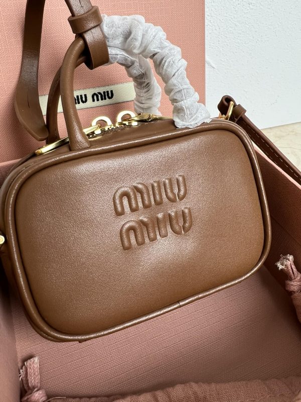 MiuMiu Mini Briefcase stylish and fashionable Aventure briefcase brown 5NR020 - Image 4
