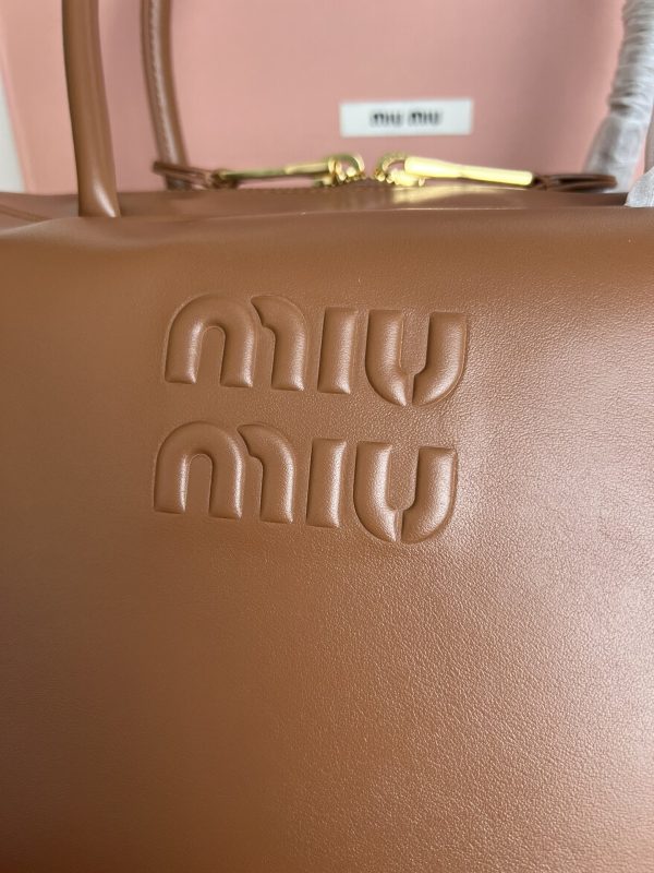 Miumiu New Upgrade Long Handle Briefcase Brown 5BB117 - Image 4