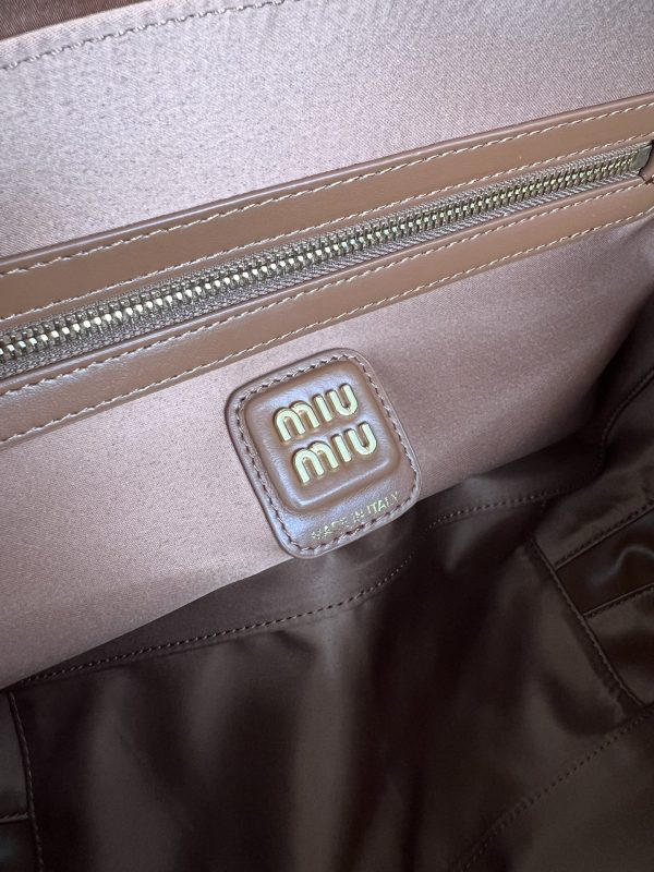 Miumiu New Upgrade Long Handle Briefcase Brown 5BB117 - Image 8