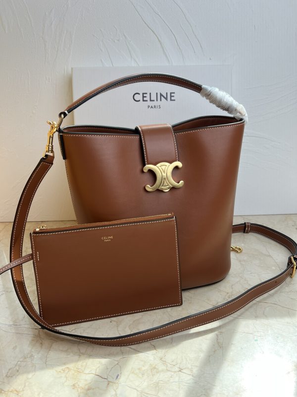 CELINE LOUISE Bucket Bag Medium Smooth Calfskin Handbag A