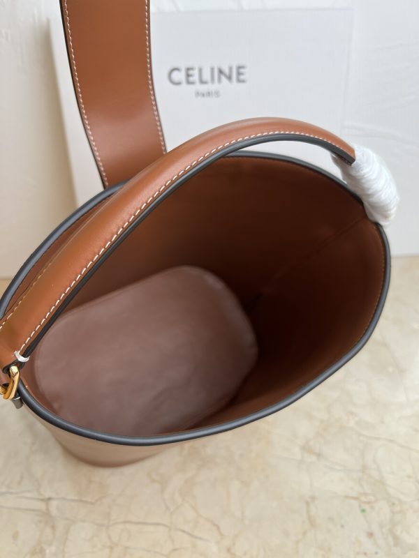 CELINE LOUISE Bucket Bag Medium Smooth Calfskin Handbag A - Image 7