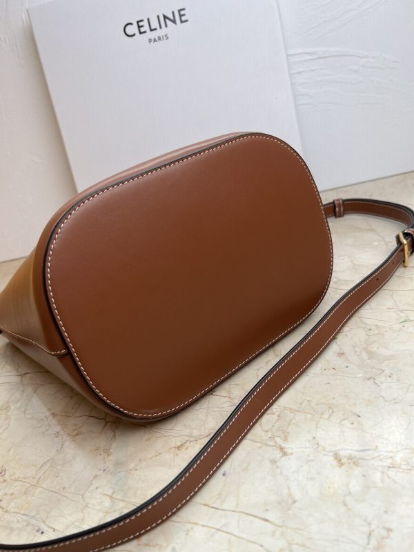 CELINE LOUISE Bucket Bag Medium Smooth Calfskin Handbag A - Image 9
