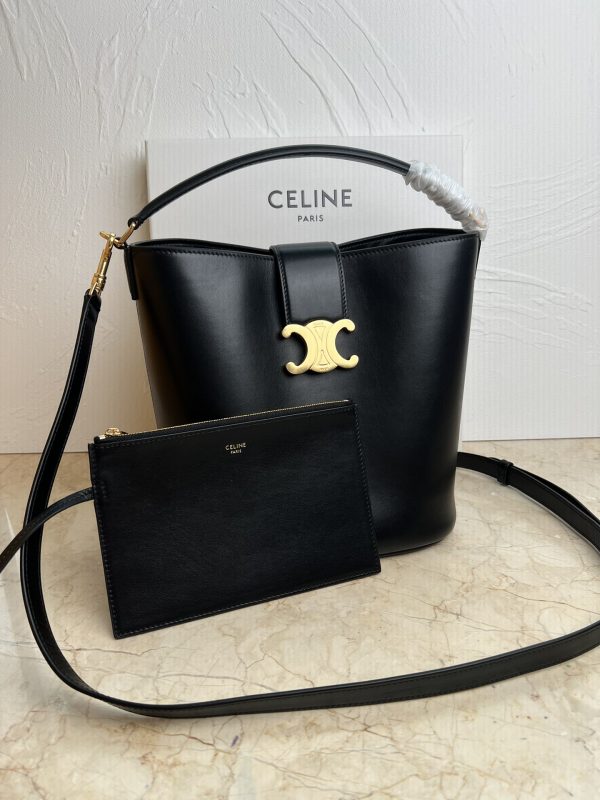 CELINE LOUISE Bucket Bag Medium Smooth Calfskin Handbag B