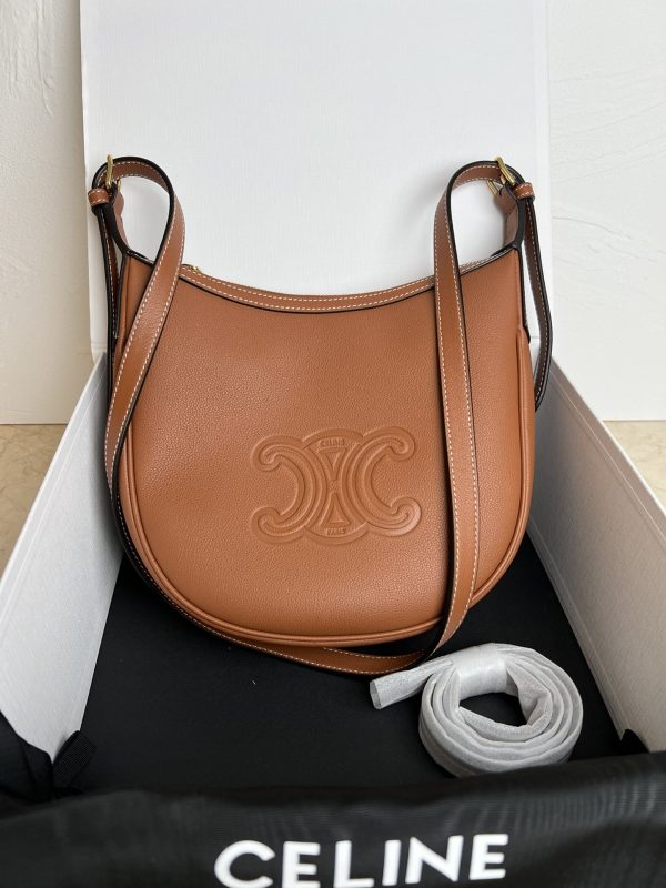 Celine New Small HELOISE HOBO Underarm Bag yellow-brown