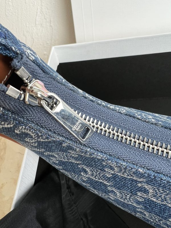 CELIN-E new series AVA TRIOMPHE denim and cow leather handbag - Image 5