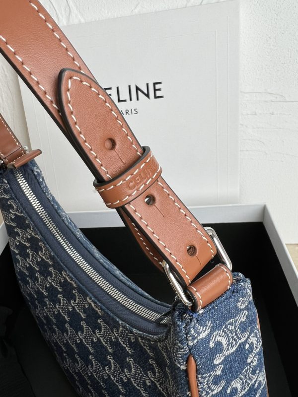 CELIN-E new series AVA TRIOMPHE denim and cow leather handbag - Image 6