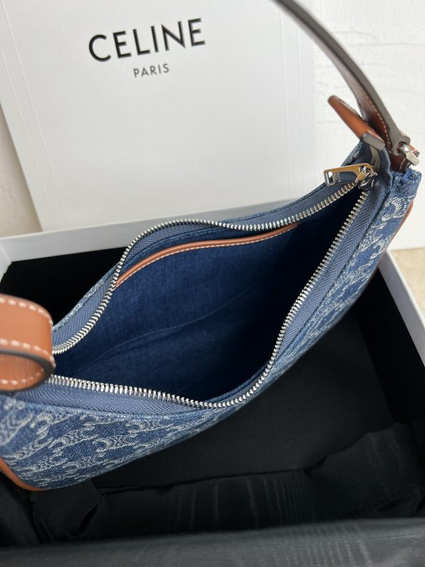 CELIN-E new series AVA TRIOMPHE denim and cow leather handbag - Image 8