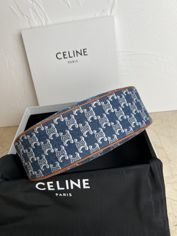 CELIN-E new series AVA TRIOMPHE denim and cow leather handbag - Image 9