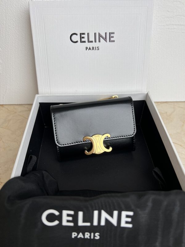 CELINE Monogram Small Wallet Black