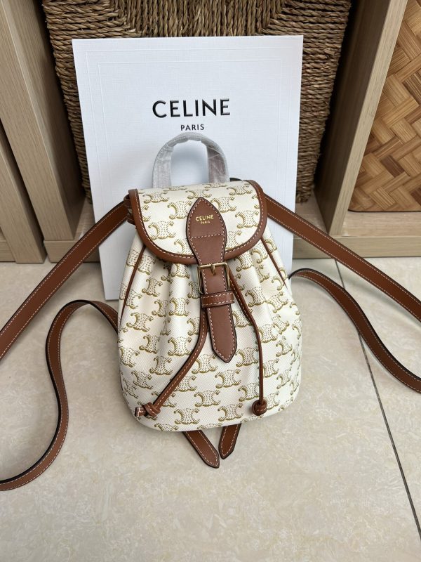 CELINE New FOLCO TRIOMPHE CANVAS Mini Backpack