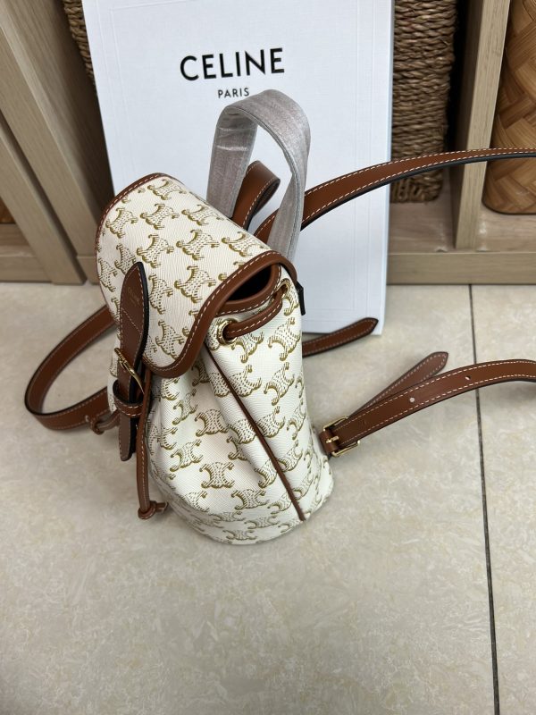 CELINE New FOLCO TRIOMPHE CANVAS Mini Backpack - Image 3