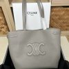 CELINE New Product Launch CABAS ANAIS Grained Cow Leather Handbag Yellowish brown