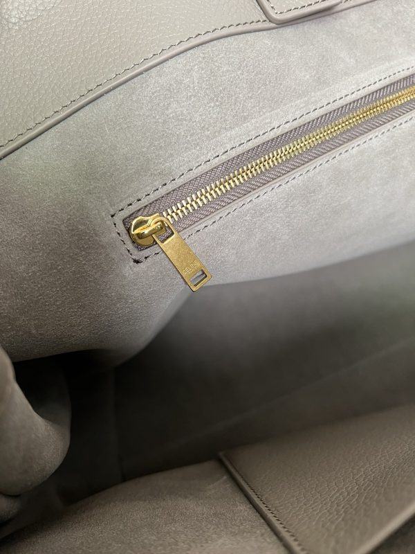 CELINE New Product Launch CABAS ANAIS Grained Cow Leather Handbag Yellowish brown - Image 8