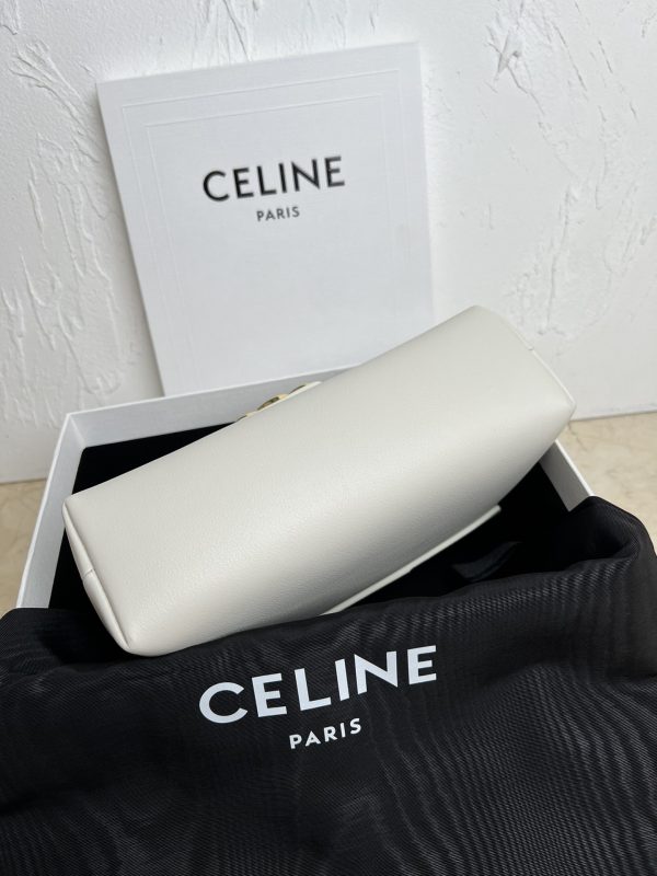 Celine TEEN VICTOIRE SMALL BAG IN SOFT CALFSKIN white - Image 9