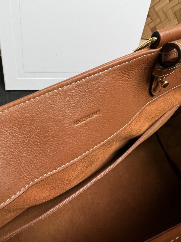 Celine cowhide suede lining gold finish handbag shoulder and crossbody - Image 7