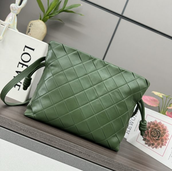 Loewe new medium pleated nappa lambskin Flamenco lucky bag clutch A - Image 6