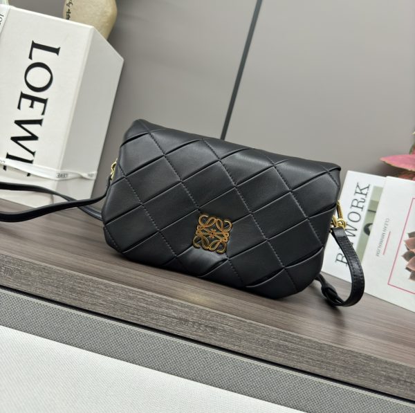 Loewe Puffer Goya Bag in Pleated Shiny Nappa A