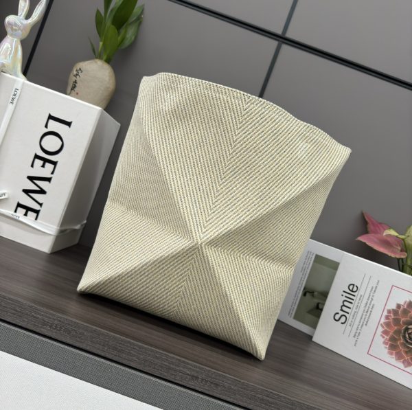 Loewe New Small Cotton Jacquard Puzzle Fold Handbag - Image 3