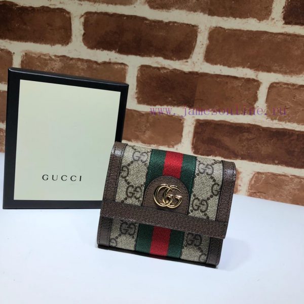 Gucci Women's short clip new product quality, goods, actual shooting model number 523174 bro bnu1nsz3