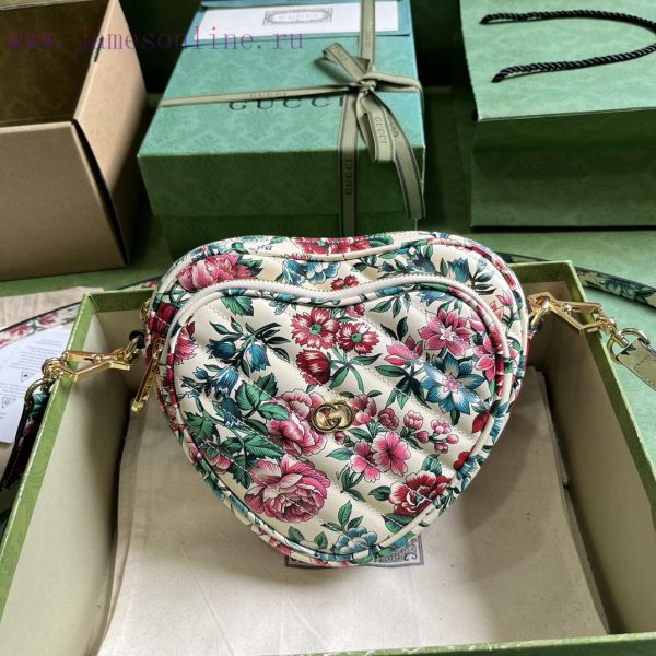 Gucci "" Qixi Valentine's Day series interlocking double G mini heart shaped shoulder backpa ul1fdpli