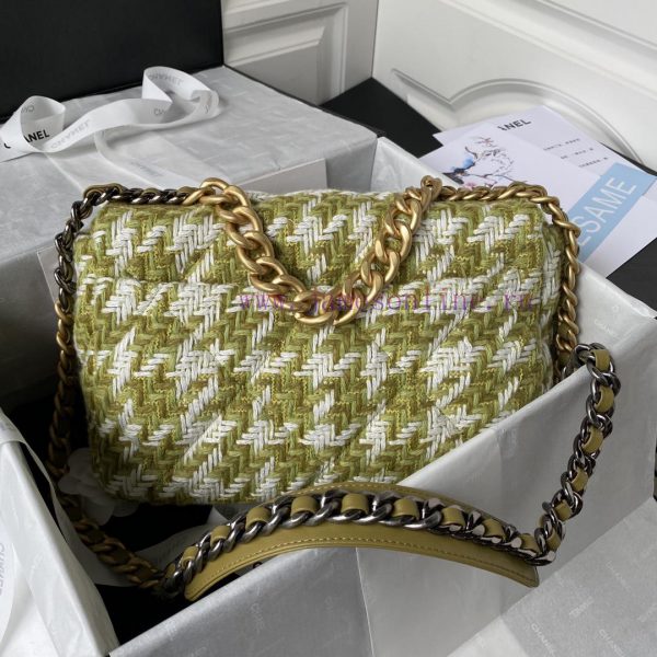 Chanel Bag Chanel Autumn/Winter Collection 19bagPlant grass in seconds 〰️ AS1161 woolen fabr mf9ngdtp - Image 3