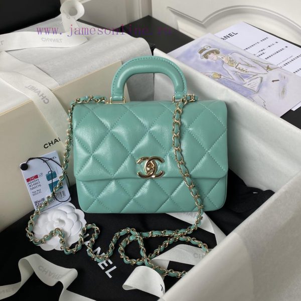 Chanel Bag The new Chanel 24c AS4543 handle cover is wrapped in oil and wax leather, with a wu2po0ax