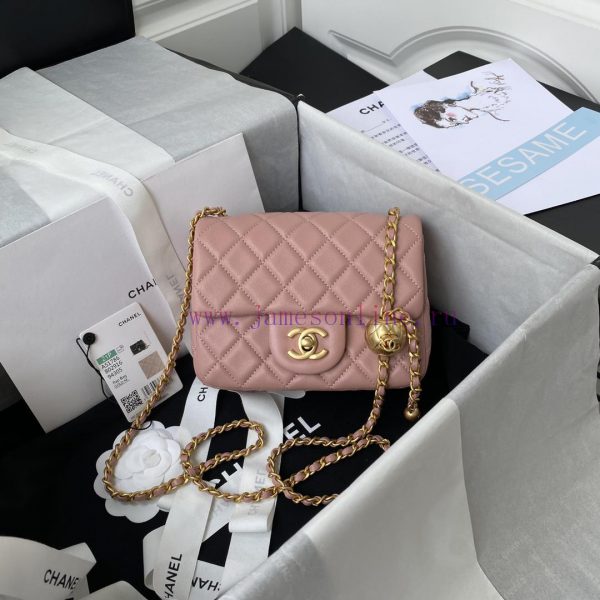 Chanel Bag   ⏩ Chanel as1786 popular metal CF mini hood bag with a small golden ball added t jfr5n77w