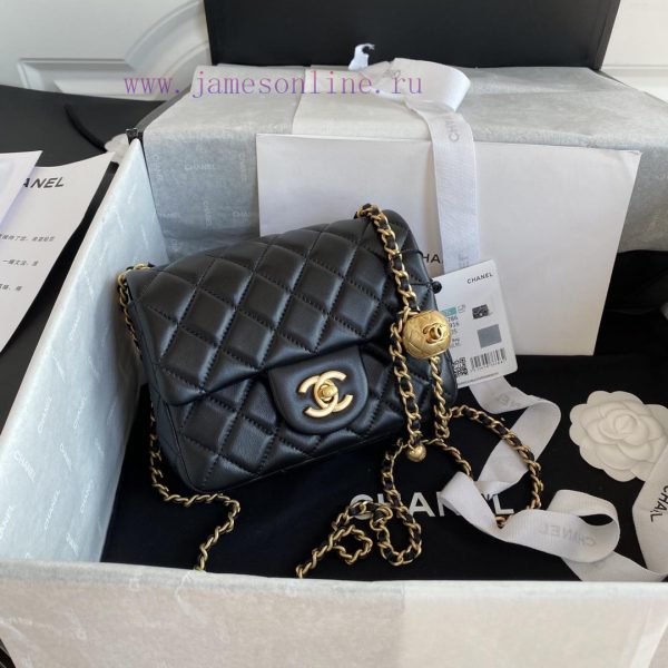 Chanel Bag   ⏩ Chanelas1786 popular metal CF mini mouth cover bag with a small golden ball a t77ebzoo