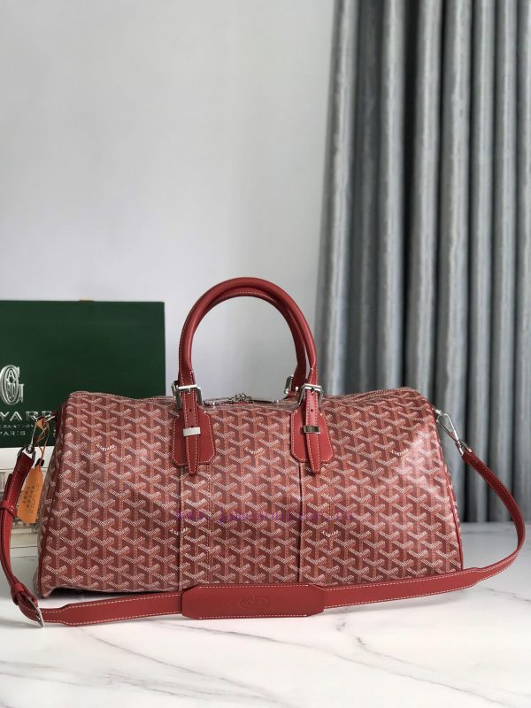 ? The Boston45 travel bag is made of Goyardine cotton linen canvas and Servon calf leather, lz4lzq74