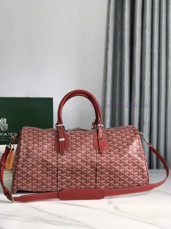? The Boston45 travel bag is made of Goyardine cotton linen canvas and Servon calf leather, lz4lzq74 - Image 2