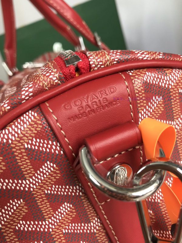 ? The Boston45 travel bag is made of Goyardine cotton linen canvas and Servon calf leather, lz4lzq74 - Image 7