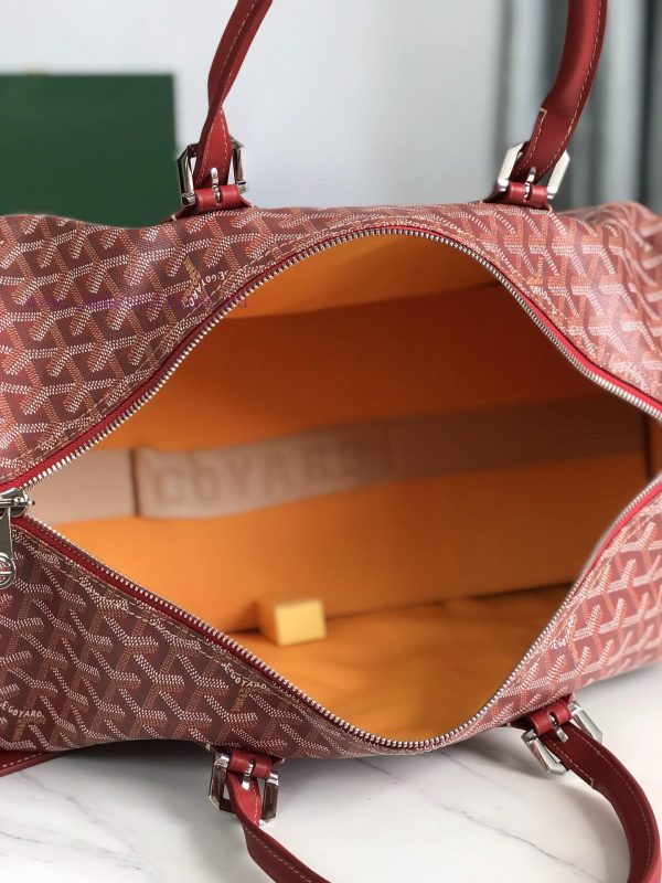 ? The Boston45 travel bag is made of Goyardine cotton linen canvas and Servon calf leather, lz4lzq74 - Image 9