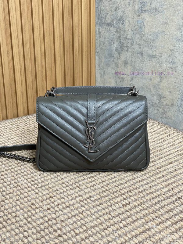 YLS Saint Laurent Mailman Bag Gold Classic Medium Handbag European Imported Original Sheepsk zqwir6wq