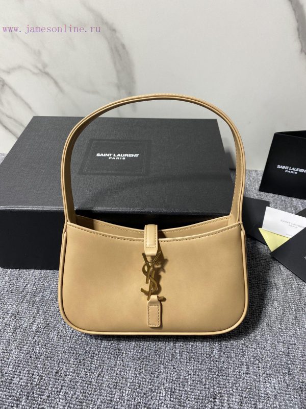 Apricot small size 2022 spring/summer runway YSL new underarm bag with minimalist appearance a8xidcaj