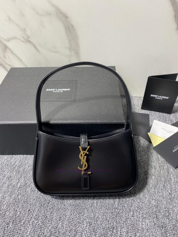 Black small size 2022 spring/summer runway YSL new underarm bag with minimalist appearance a exssswyx