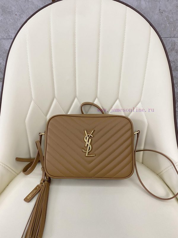 Brown goldLOU Quilted Leather Camera Bag MONOGRAM is a practical shoulder bag for summer out g2cs8yqy