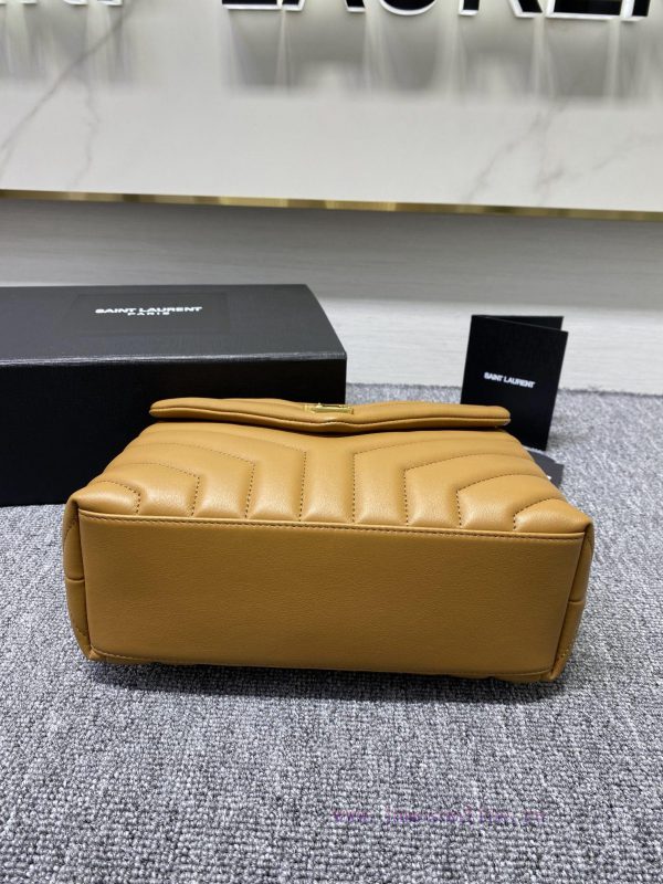 Caramel colorYSL small long envelope shoulder bag with classic soft design, front flip cover 7qbgbnpr - Image 7