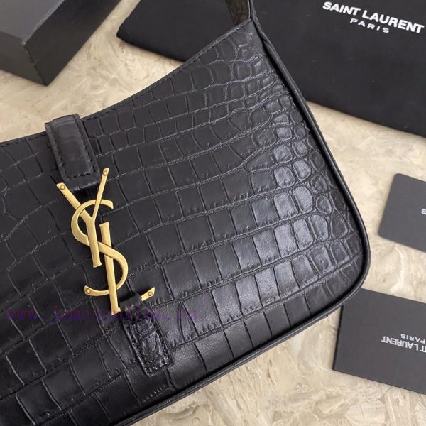 Crocodile pattern2021 Spring/Summer YSL New Underarm Bag with Minimalist Appearance and Logo a6h2y0qy - Image 3