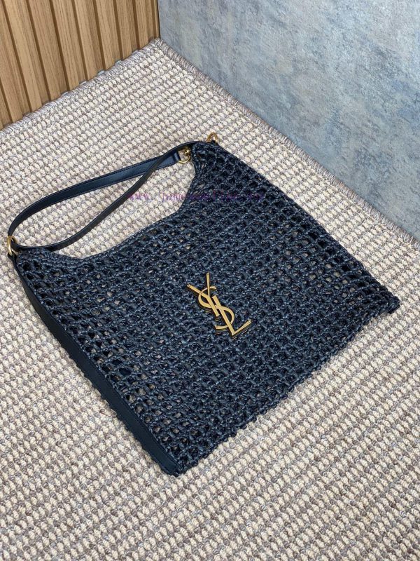 2024 YSL Early Spring New Lafite Grass Weaved Shoulder Backpack The newly launched Oxalis sh xltz6uad - Image 4