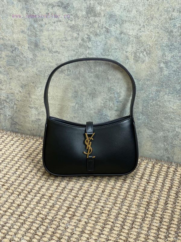 Black small size 2022 spring/summer runway YSL new underarm bag with minimalist appearance a ym4ol18f