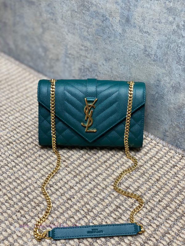 Ysl's new genuine leather ball patterned small envelope bag is carefully made of quilted tex lc2nwhjy