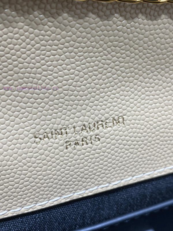 Ysl's new genuine leather ball patterned small envelope bag is carefully made of quilted tex iliosl7y - Image 10