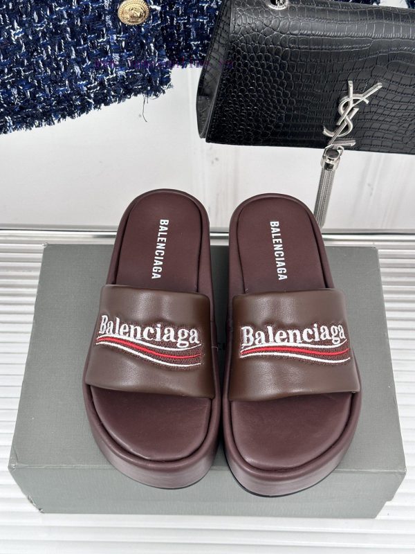 Balenciaga | Balenciaga 24SSpring and summer new thick soled slippersThe correct original vea8e3xvq4 - Image 5